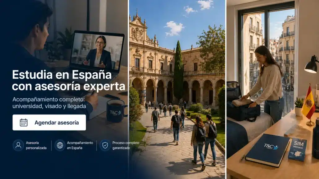 Asesoría para estudiar en España con acompañamiento en universidad, visado y llegada